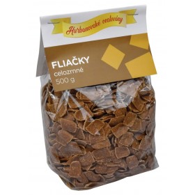 Cestoviny fliačky 500g CELOZRNNÉ  (A)